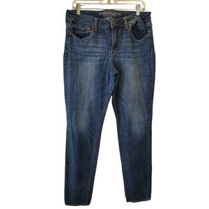 American Eagle Hi-Rise Skinny Stretch Jeans Dark Wash Size 14 X-Long Denim Pants